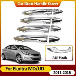 For Hyundai Elantra MK5 MD UD 2011~2016 2015 Chrome Door Handle Covers Stickers Auto Exterior Scratch Resistant Car Accessories