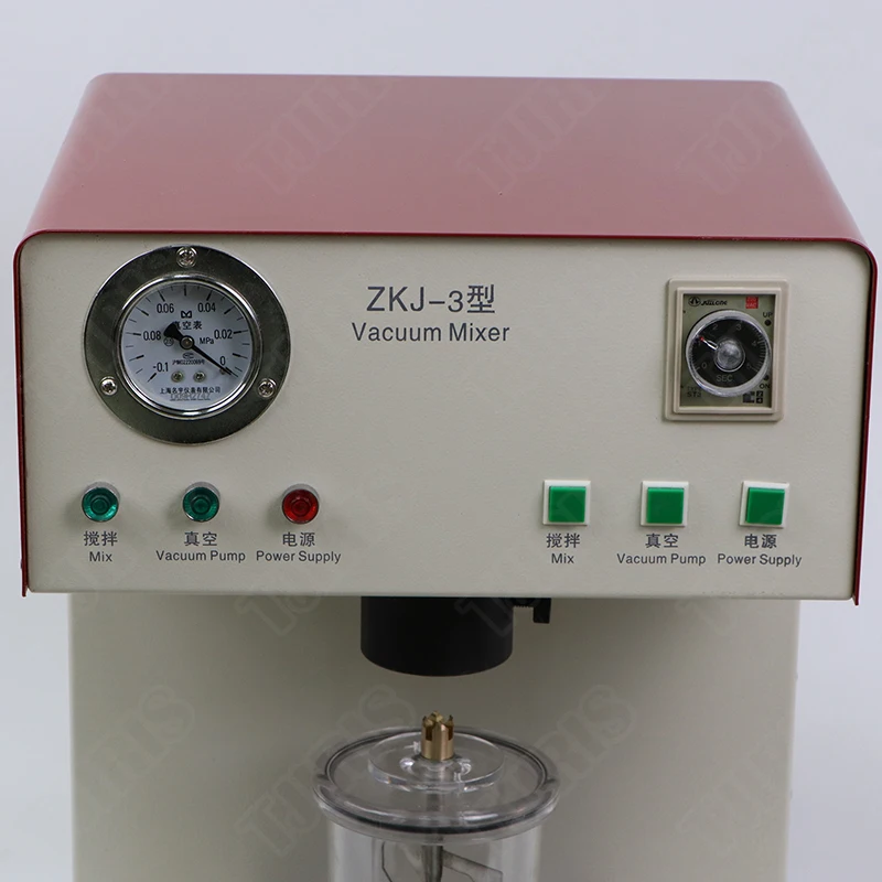 ZKJ-3 Dental Vacuum Mixer Dental Lab Equipment Lab Compact Gypsum Stirrer with Vacuum Pump & Mixing Cup for Bubble-Free Casts​