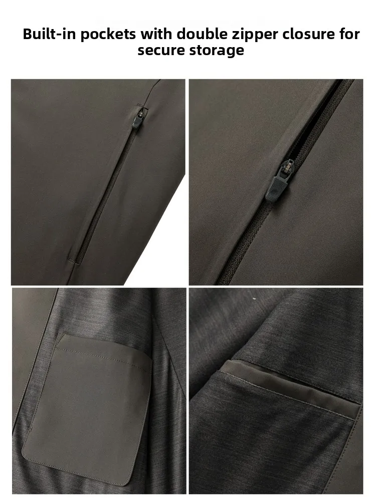 Stunning New Men's Commuter Suit Lightweight Seamless Pressed Glue 2025 Autumn Fashion Urban Style Long Sleeve Two Button