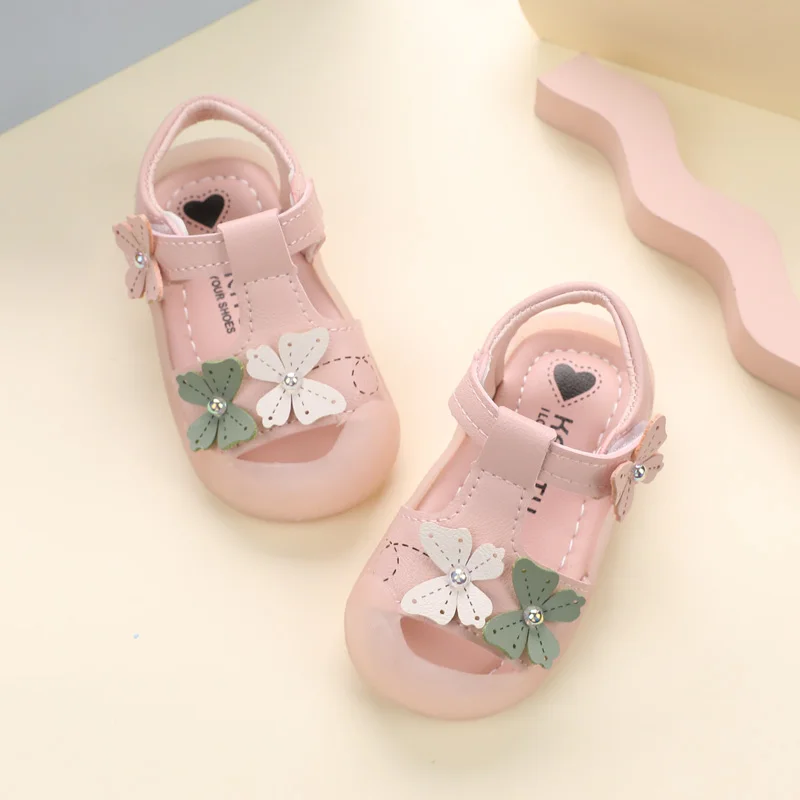 Summer 0-2 Year Old 3 Girls 4 Sandals Girls Non slip Princess Shoes 18 Months Baby Shoes Soft Sole Walking Shoes 6