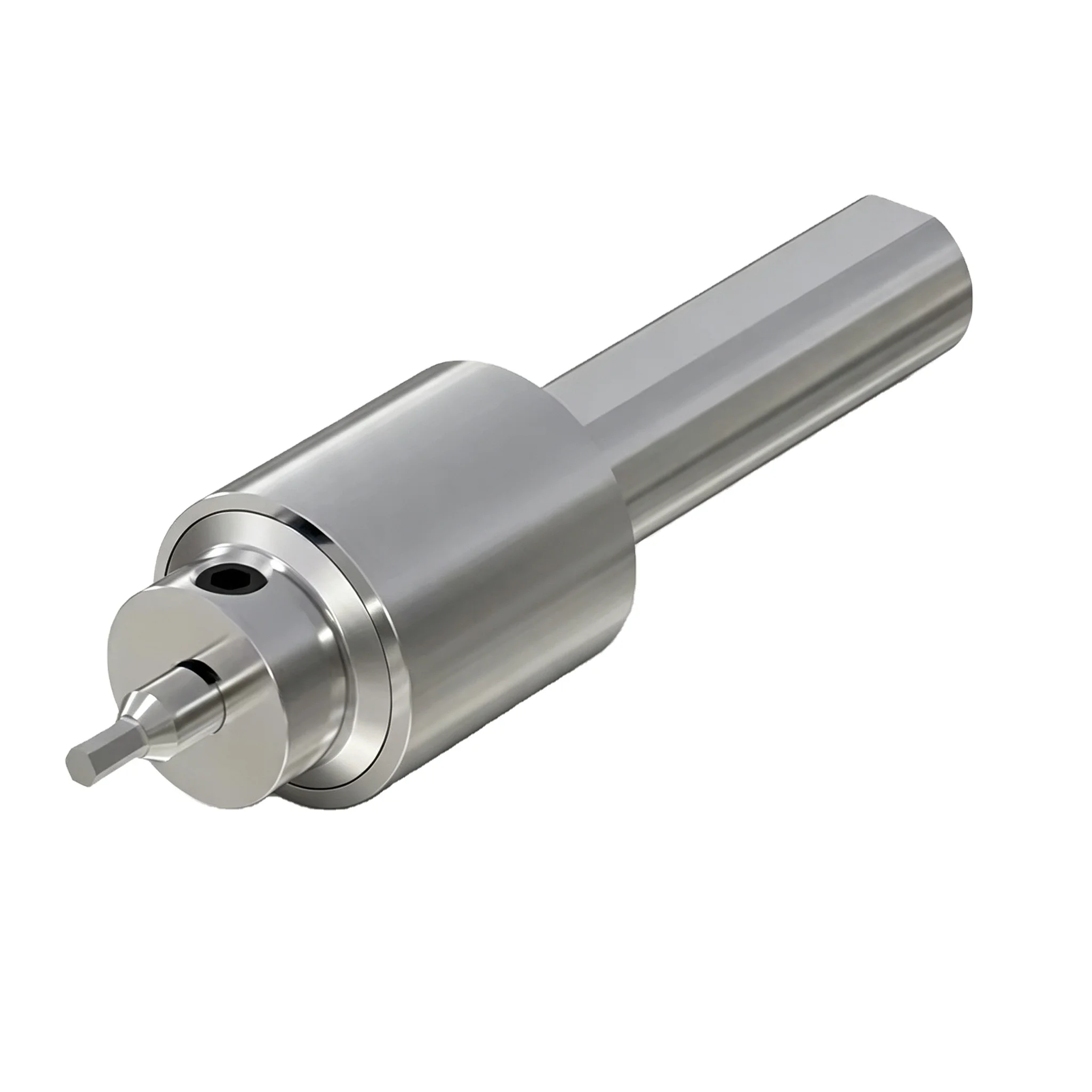 CNC Machined Steel Rotary Broaching Holder Engraved Size Code Lathe Machine Internal Hex Hole Processing Hardware Fitting OEM