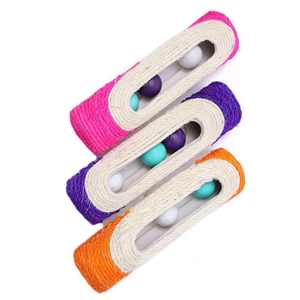 

Cats Ring The Ball and Sisal Board Natural Interactive Pet for Scratching Pad