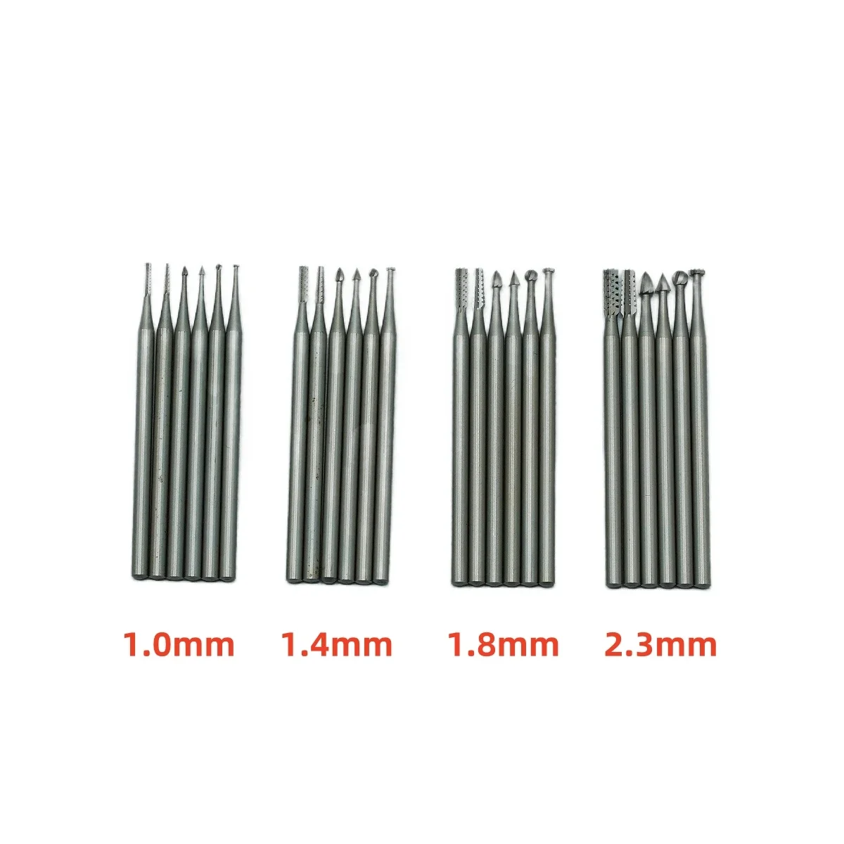 

6pcs/set 2.35 Handle Tungsten Steel Engraving Cutter Electric Hollow New 204 Threading Machine Olive Core Carving Cut 1.0-2.3mm