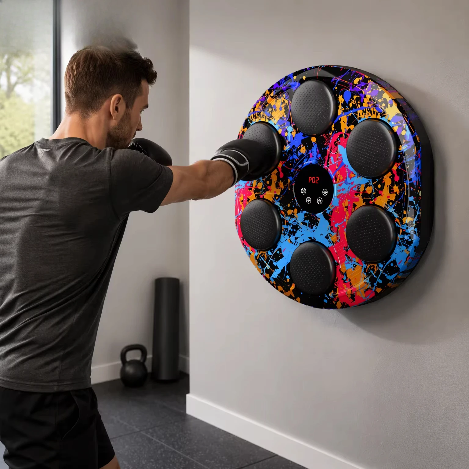 Smart Boxing Machine, Wall Training Target, Home Fitness Reaction Trainer, 4-in-1 Game Modes, Adults Kids Exercise Equipment