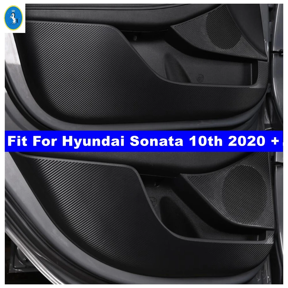 

Car Inner Door Scratchproof Anti Kick Pad Film Protective Stickers Cover Fit For Hyundai Sonata 10th 2020 - 2023 Interior Refit