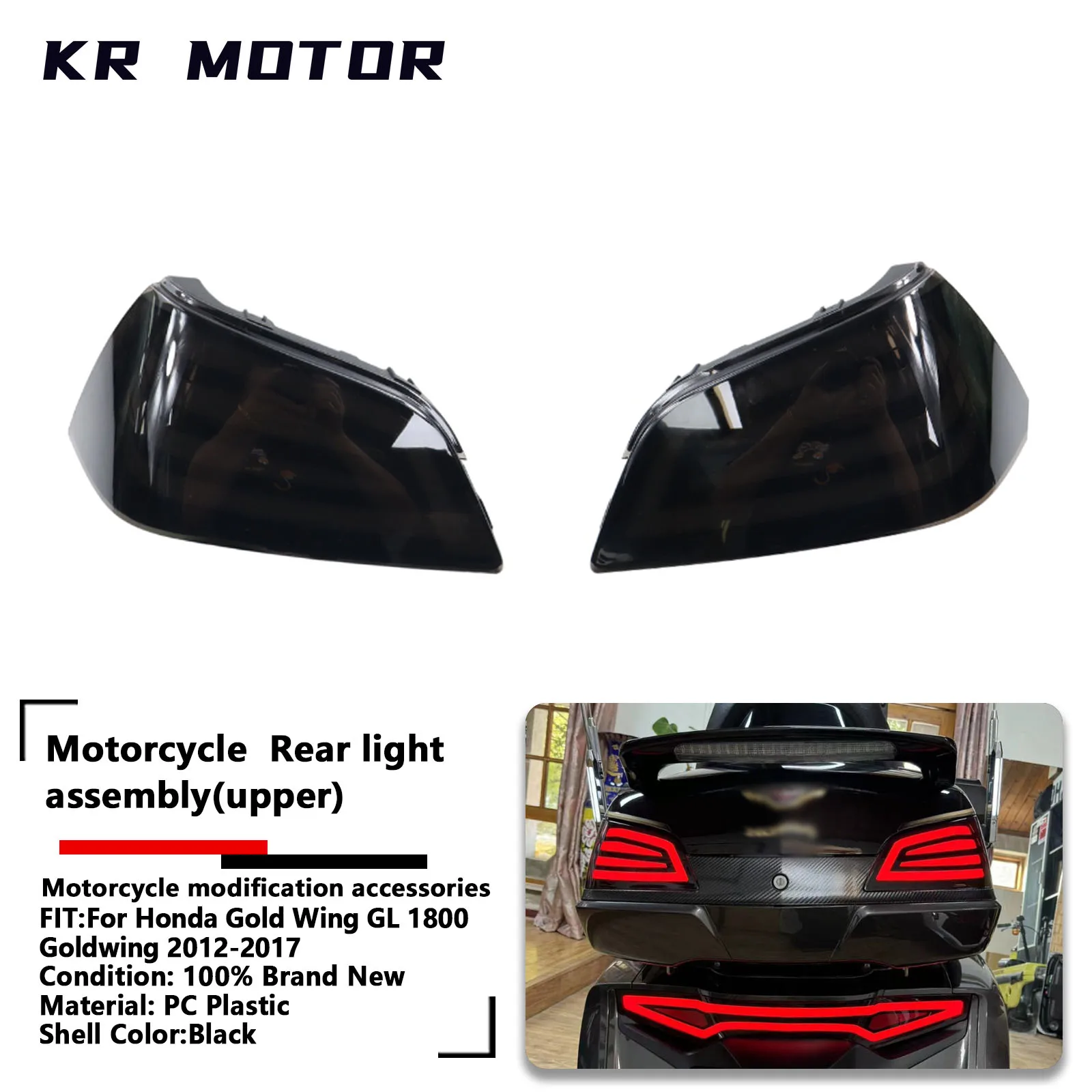 

Fit For Honda Gold Wing GL 1800 Goldwing GL1800 2012-2017 Motorcycle Turn Signal Rear Brake Light Assemblies Tail Lamp Upper
