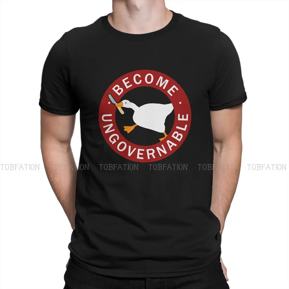 Become Ungovernable Goose Unique TShirt Communism Top Quality Creative Gift Idea  T Shirt Short Sleeve Ofertas