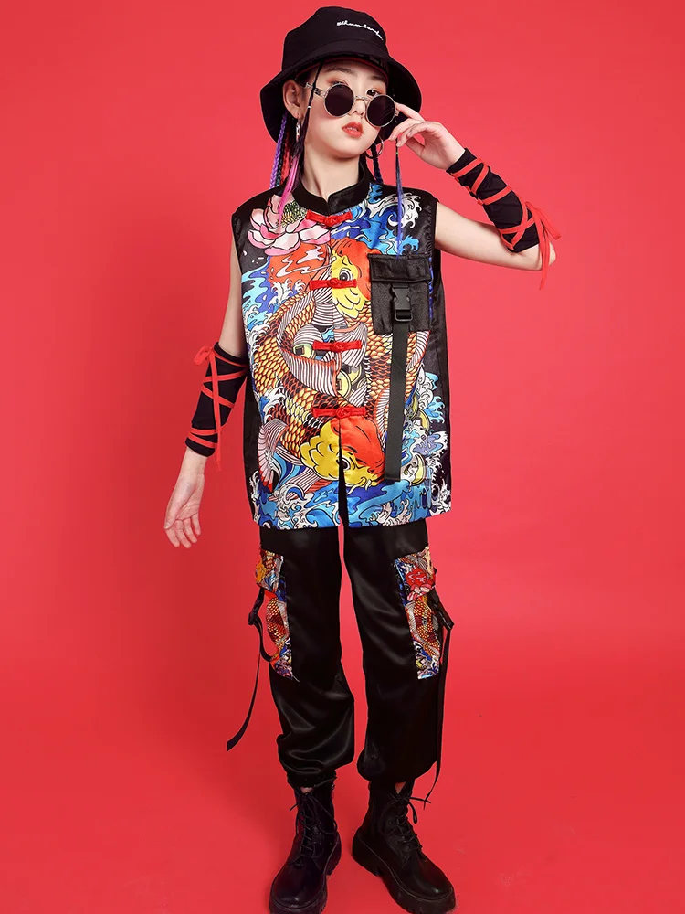 Boys' Hip Hop Dance Suit Spring, Autumn and Summer Photography National Fashion Dominant Boys and Girls' Fashion