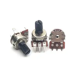 5PCS 121 Type Vertical Single Potentiometer B10K B103 B50K B503 B1M B105 Speaker Audio Volume Potentiometer 3Pin Shaft 10MM