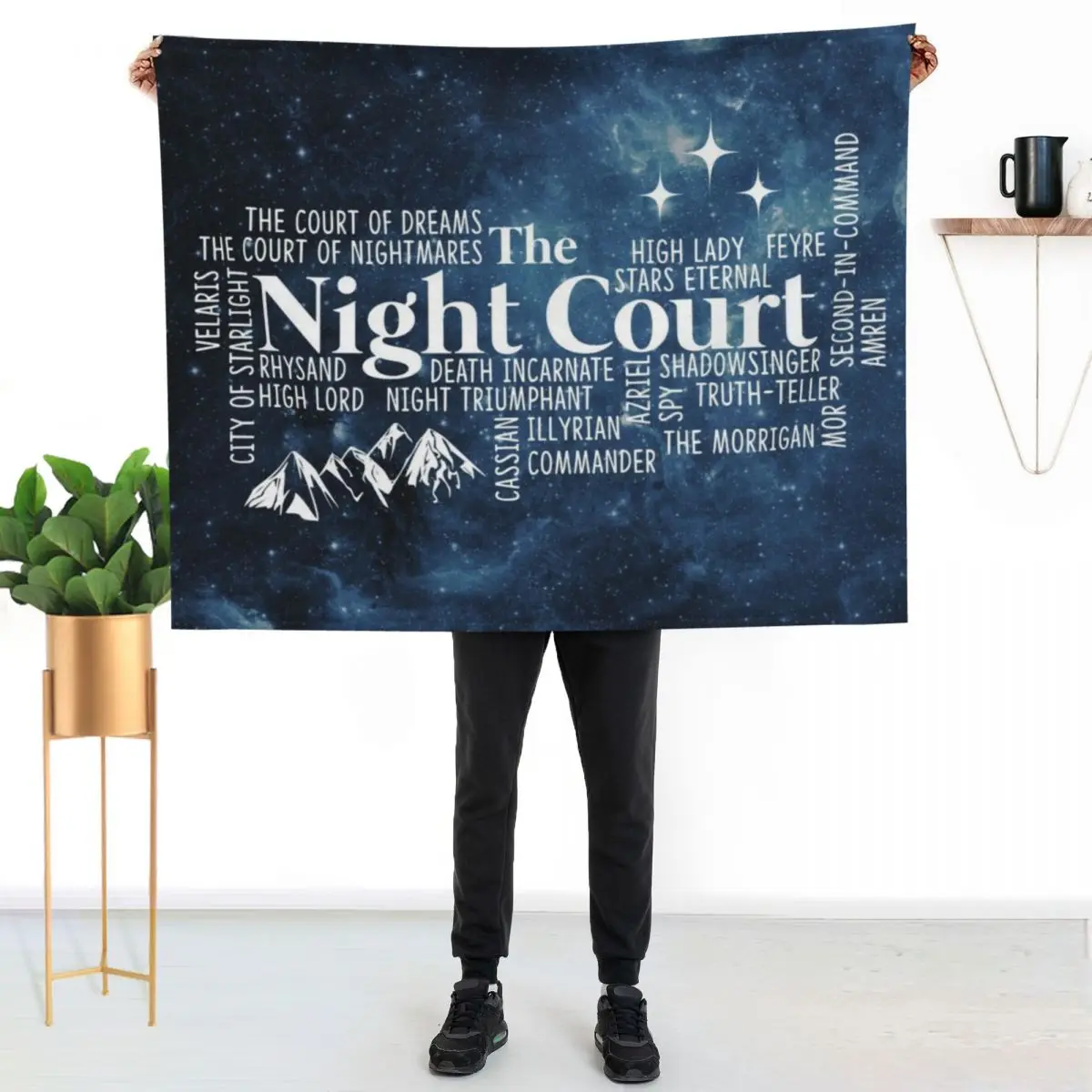 The Night Court Typography Throw Blanket Blankets For Baby Decorative Beds Heavy wednesday Thermals For Travel Blankets