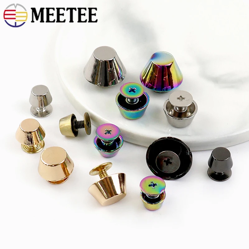

10Pcs 8-16mm Metal Rivets Buckles Handbag Bottom Protecting Feet Nail Bucket Studs Screws DIY Bags Leather Crafts Accessories