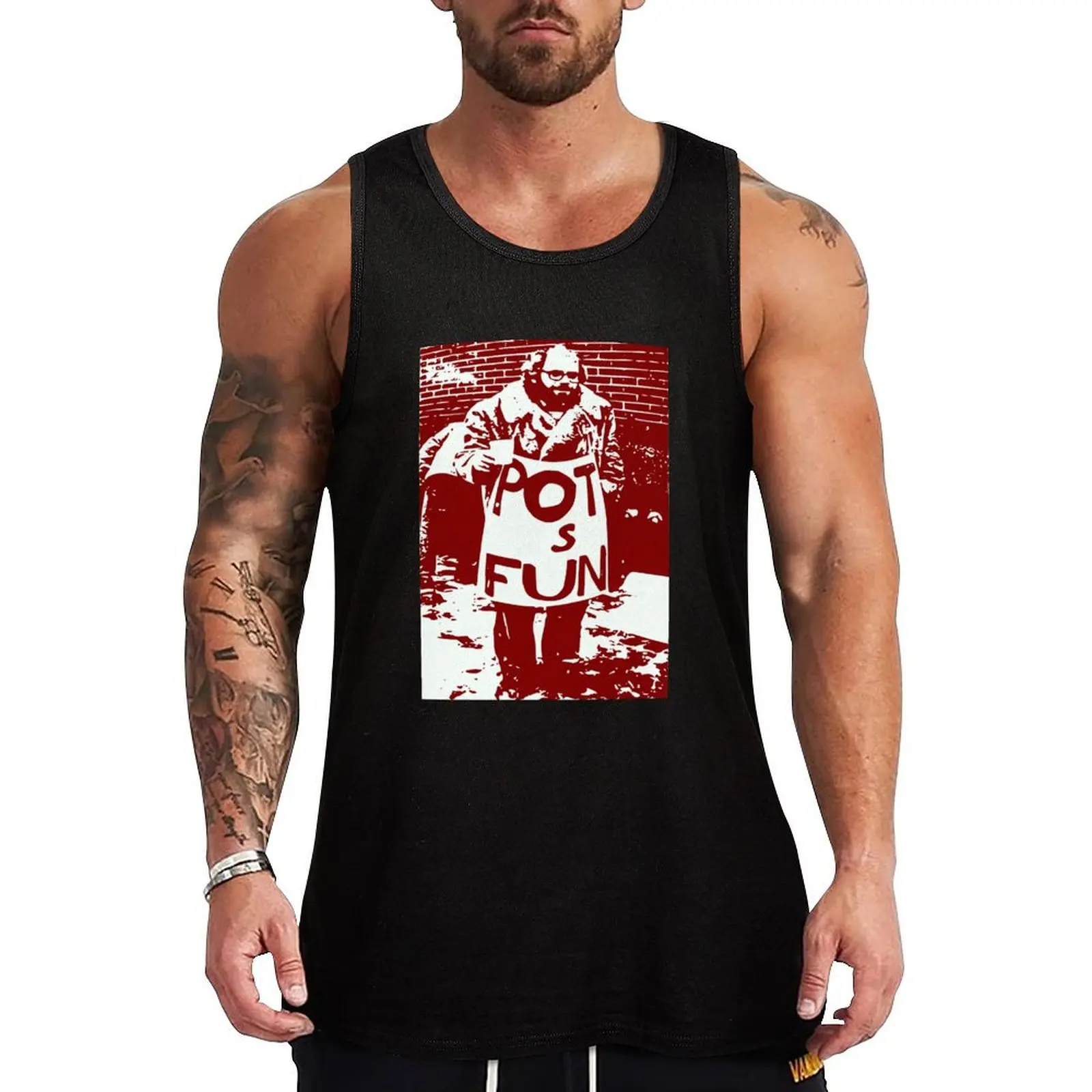 

Allen Ginsberg Tank Top Body man Men's cotton t-shirt sleeveless shirt man