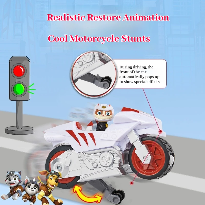 New Original Paw Patrol Pull-Back Motorcycle Toys Action Figures Paw Patrol Rescue Vehicle Set Kids Children Toys Birthday Gifts