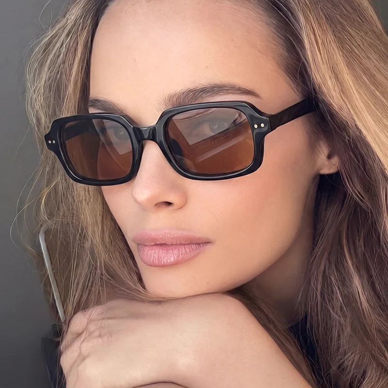 2026 Neue Retro-Sonnenbrille mit quadratischem Rahmen – Modische Street-Style-Brille mit UV400-Schutz für Outdoor-Sport, Autofahren und Reisen