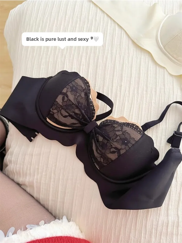 Sutiã push up para peitos pequenos, sutiã de renda sem fio que faz você parecer maior, levantamento e acolchoado para suporte, sutiã confortável Moyisu Sexy
