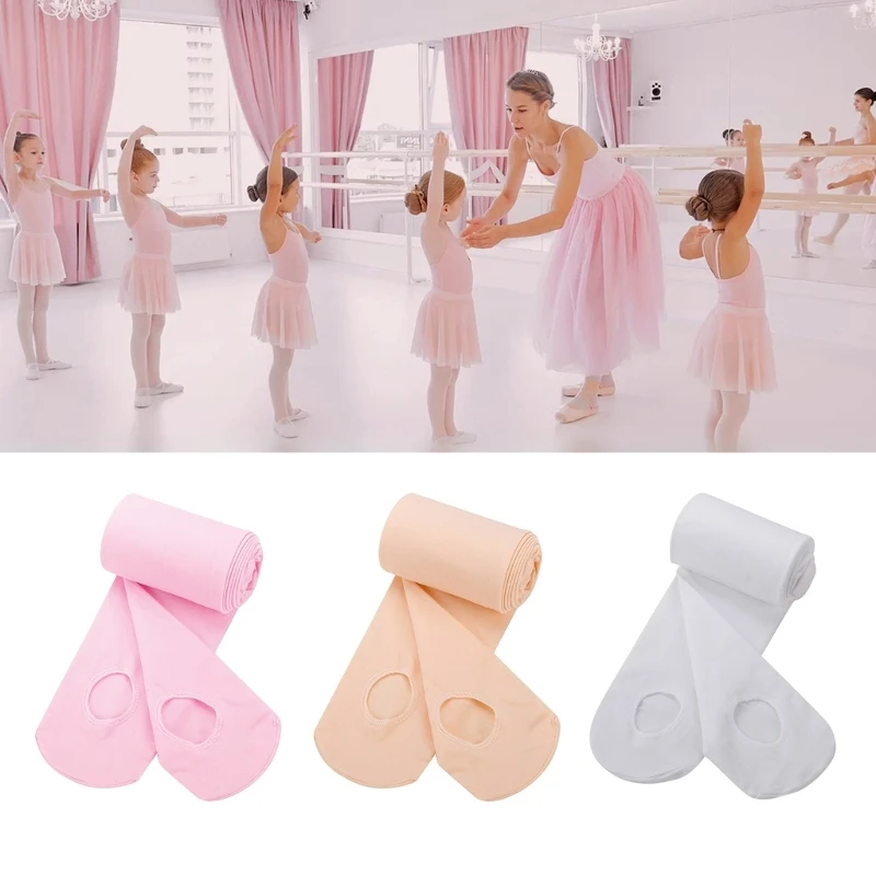 Medias pantimedias danza ballet convertibles elásticas opacas para mujeres y niñas