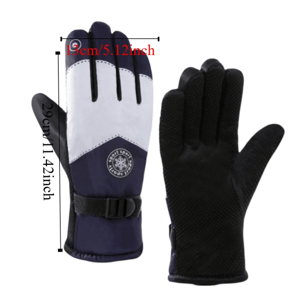 الشتاء يندبروف قفازات التزلج شاشة تعمل باللمس الدفء سميكة قفازات ركوب الدراجات البوليستر لينة الدافئة في الهواء الطلق القفازات النساء