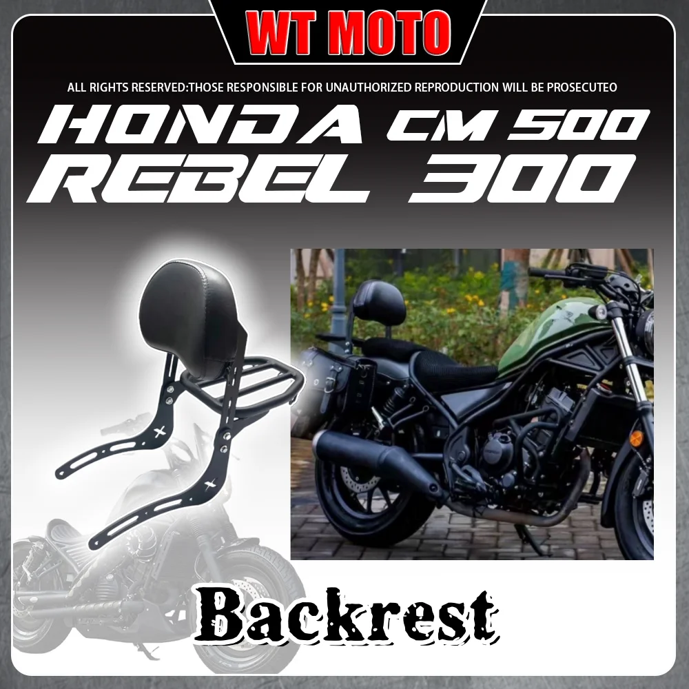 

For HONDA Rebel 300 500 CMX300 CMX500 rear armrest motorcycle rear seat backrest accessories rear rack for honda rebel cm300 500
