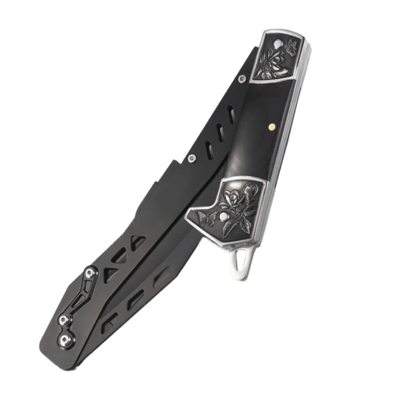 Outdoor stainless steel dual-use weed control, agricultural wood handle, serrated harvesting, wood and bamboo, open circuit
