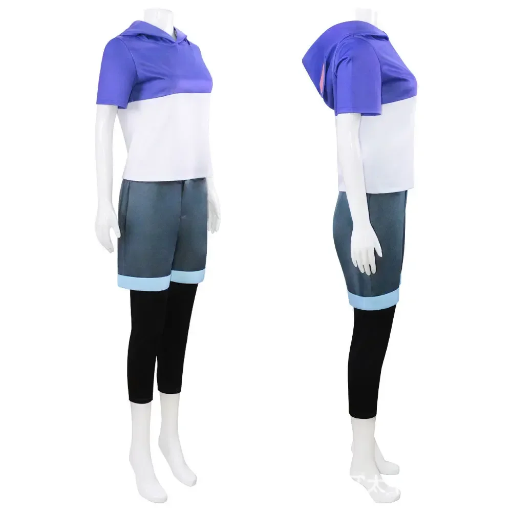 2025 The Owl Cos House Luz Noceda Cosplay Costume Purple T-Shirt Pants Outfit Set Halloween Carnival Stage Uniform for Women