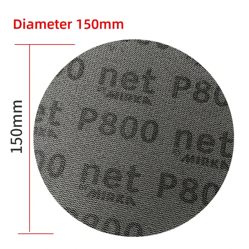 DM 6Inch MIRKA Dust Free Sanding Discs Mesh Abrasive Flocking Dry Sanding For Polishing Putty 80 120 180 240 320 400Grit