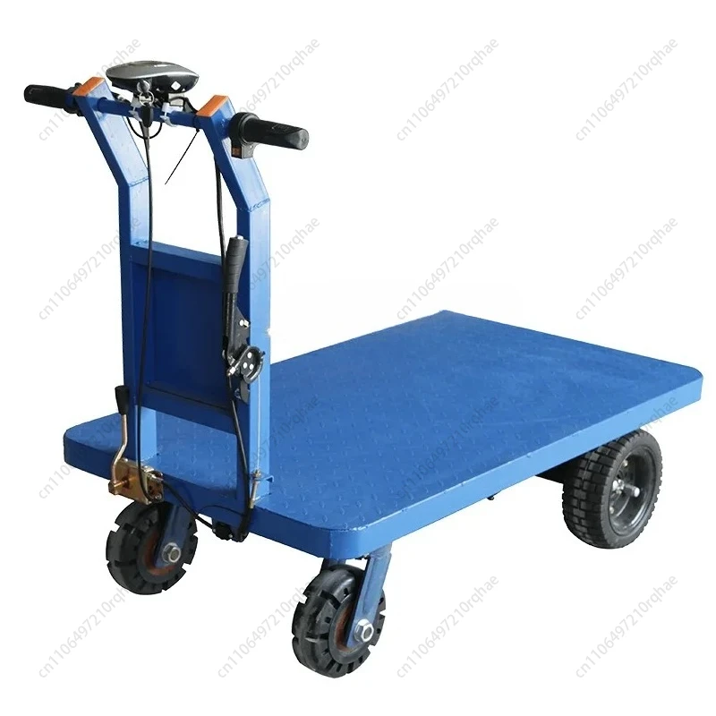

Electric Hand Push Flatbed Truck Handling Four-wheel Transportation Site Greenhouse Truck Logistics Workshop Load King