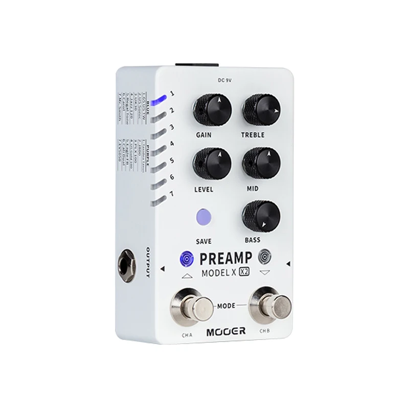MOOER PREAMP MODEL X X2 Guitar Preamp Pedal