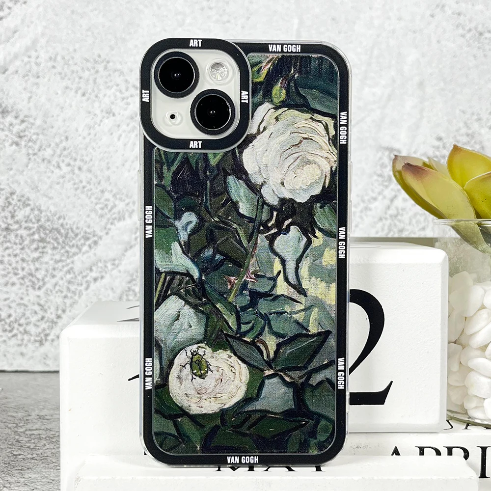 Etui do Xiaomi Mi 11 5G Redmi Note 9 10 11 12 11T 12T Poco X5 X4 X3 NFC Pro Cove Van Gogh Oil Painting Flower Series