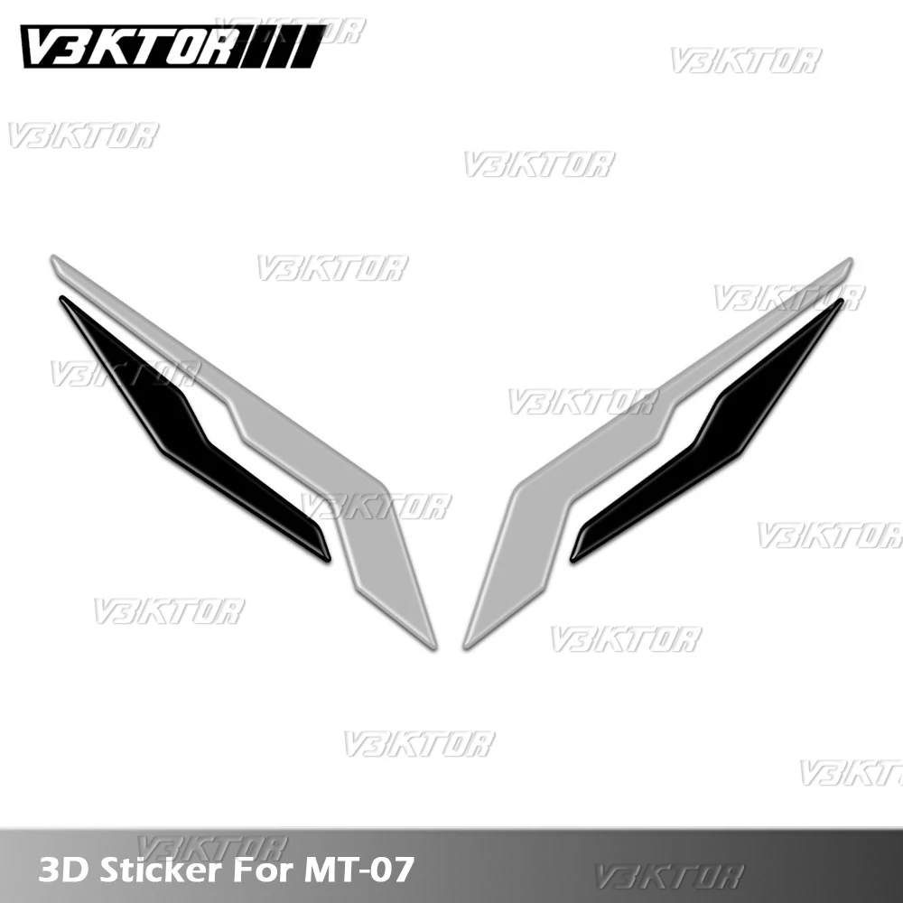 ل MT 07 MT07 MT-07 2025 ثلاثية الأبعاد دراجة نارية ملصق الجبهة الحاجز ملصق مائي عاصفة الجليد