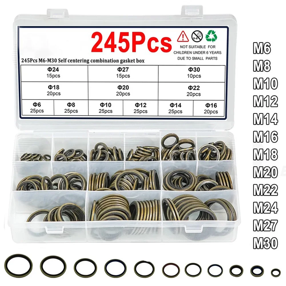 Vehicle Maintenance Gasket Set Washer Assortment Nitrile Rubber Seals For Appliances Gasket Set Isolates Connections
