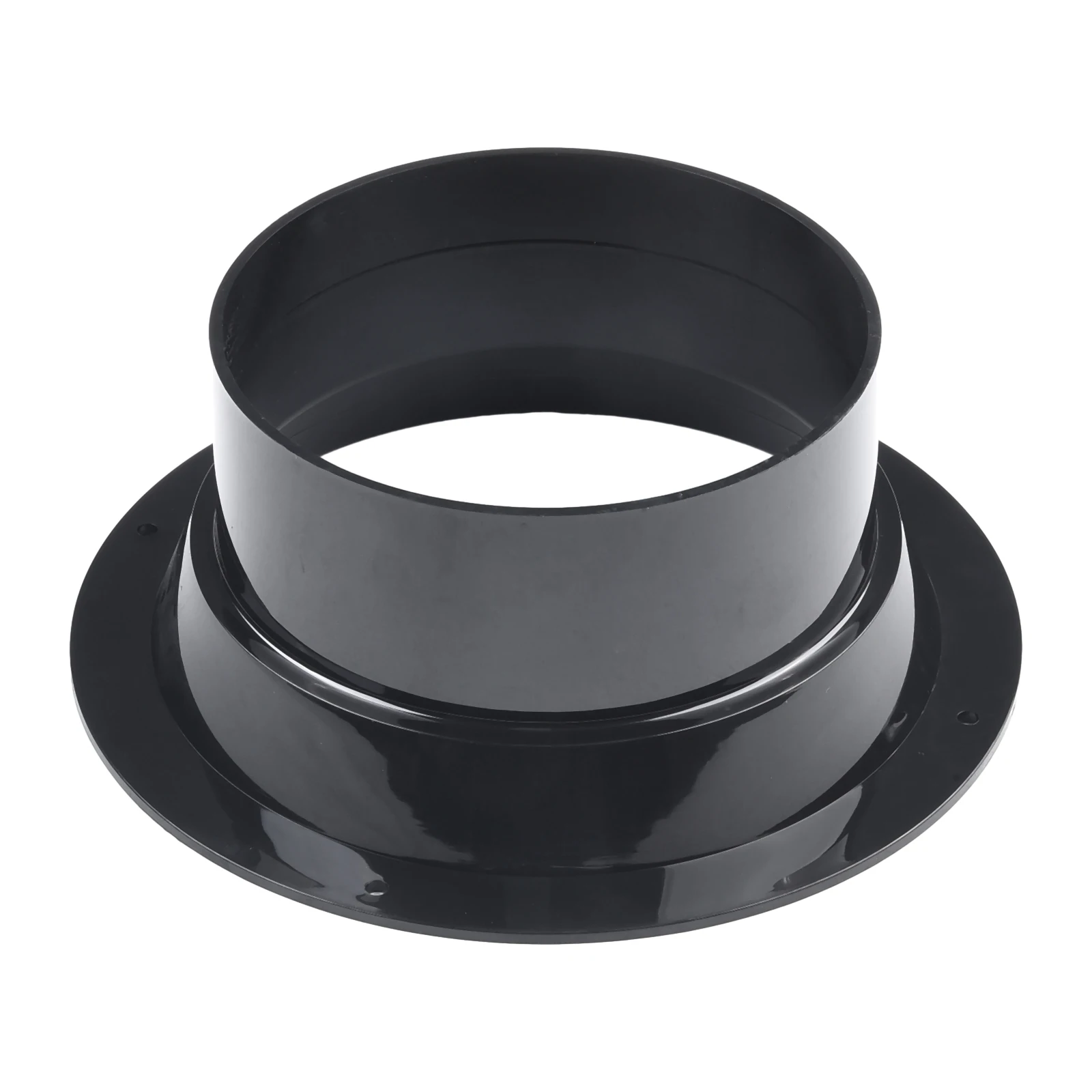 Thinner Top and Thicker Bottom Design ABS Plastic Square Flange Duct Connector for 100 250mm Dia Hose Check Valve