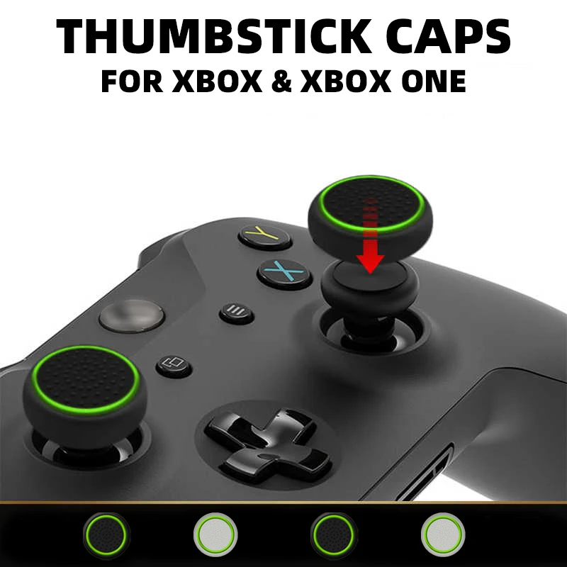 Tapas de agarre de palanca de mando analógica de silicona para Xbox One/Xbox Series X S/Xbox 360, accesorios de controlador, tapas de agarre de palanca de mando