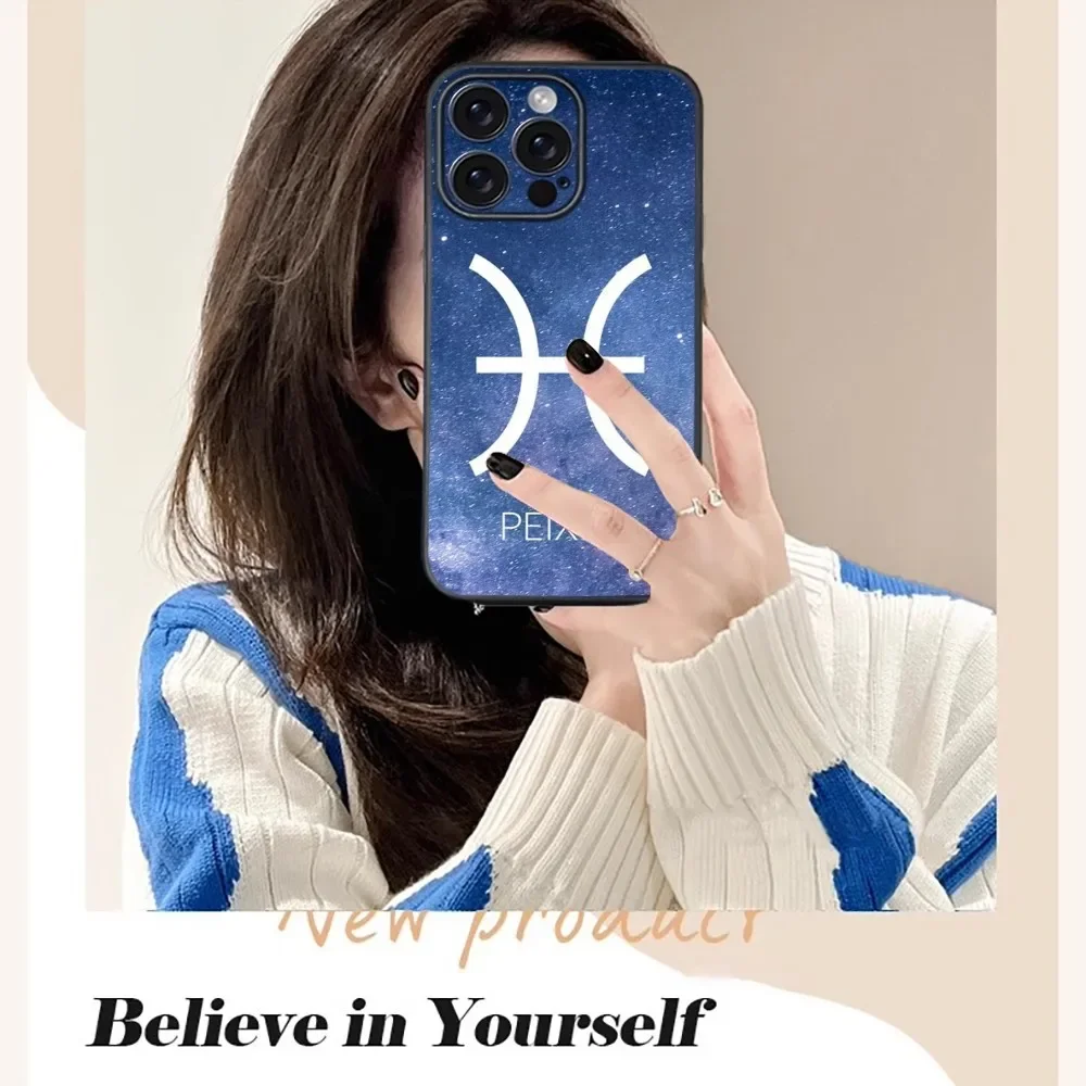 Constellation PISCES Phone Case For iPhone 16 15 14 13 12 11 PRO MAX PLUS Mini TPU Soft to Skin-friendly case