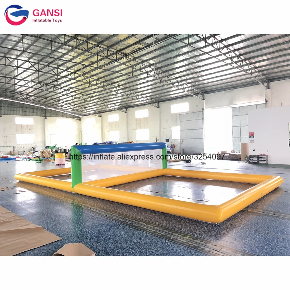 10*5*1.2M Funny Game Inflatable Water Volleyball,Customized Inflatable Beach Volleyball Court For Floating Water Park Equipment