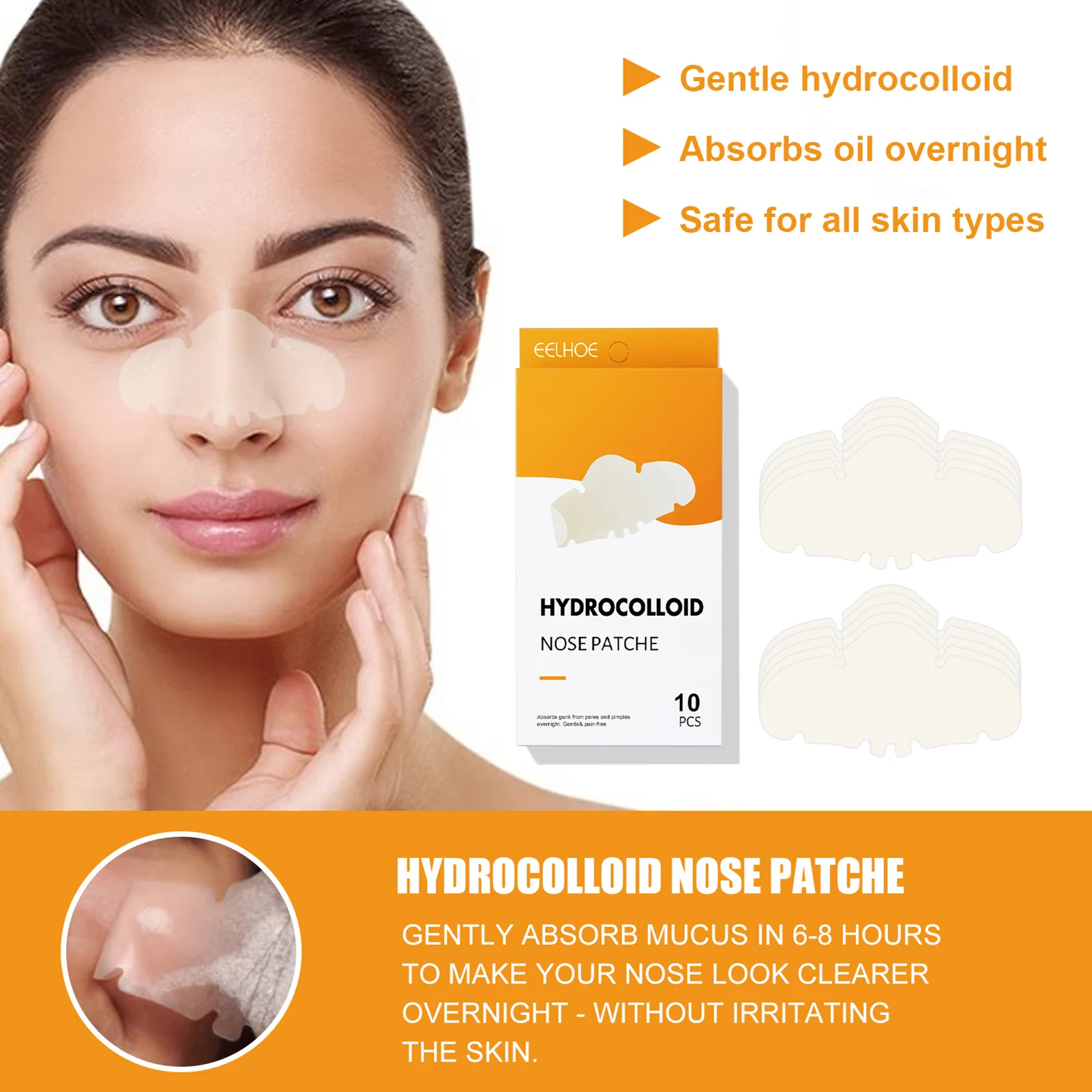 Hydrocolloid Een-Ne Patches Voorhoofd Neus En Kin Hydrocolloid Patch Smet Acn-E Puistje Patches Voor Mee-eters Een-Cne En Vette