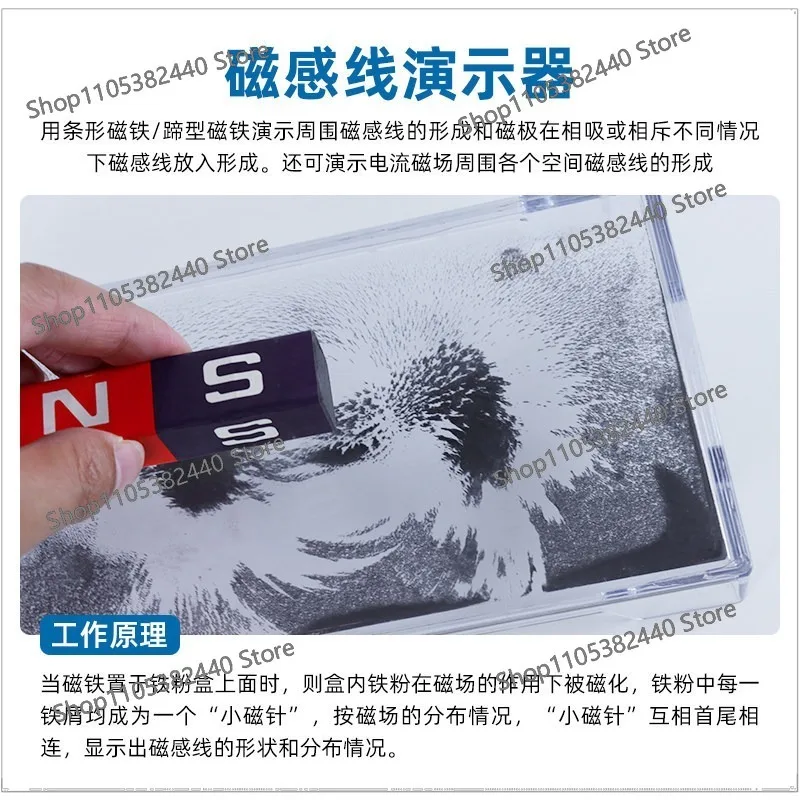 Physics Electromagnetics Magnetic Field Experiment Board, 3D & Plane Magnetic Induction Line Demonstrator for School