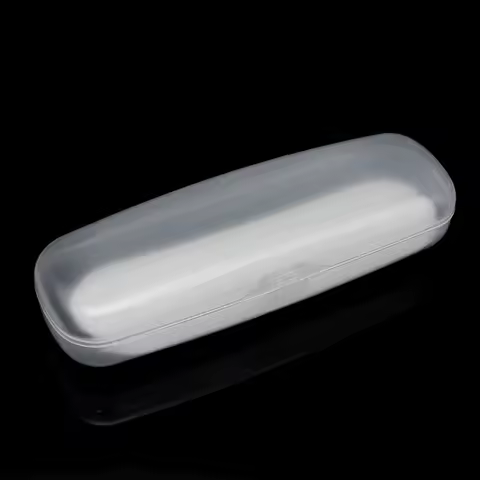 Clear Transparent Shell Glasses Hard Case Box Men Women Portable Reading Glasses Sunglasses Holder 14.8x4.4x3.5cm 1 Piece