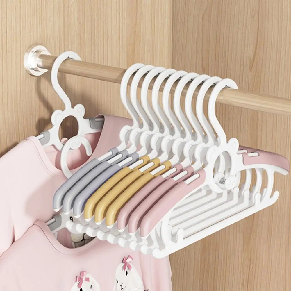 10 Pcs Children Coats Storage Hanger Closet Organizer Baby Hangers Portable Display Hangers Windproof Kids Clothes Hanger Racks