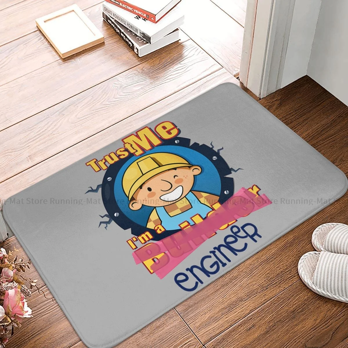 Non-slip Doormat Mat Bob The Builder Engineering Cartoon Bob Trust Me I'm An Engineer Hallway Carpet Welcome Rug Indoor Decor