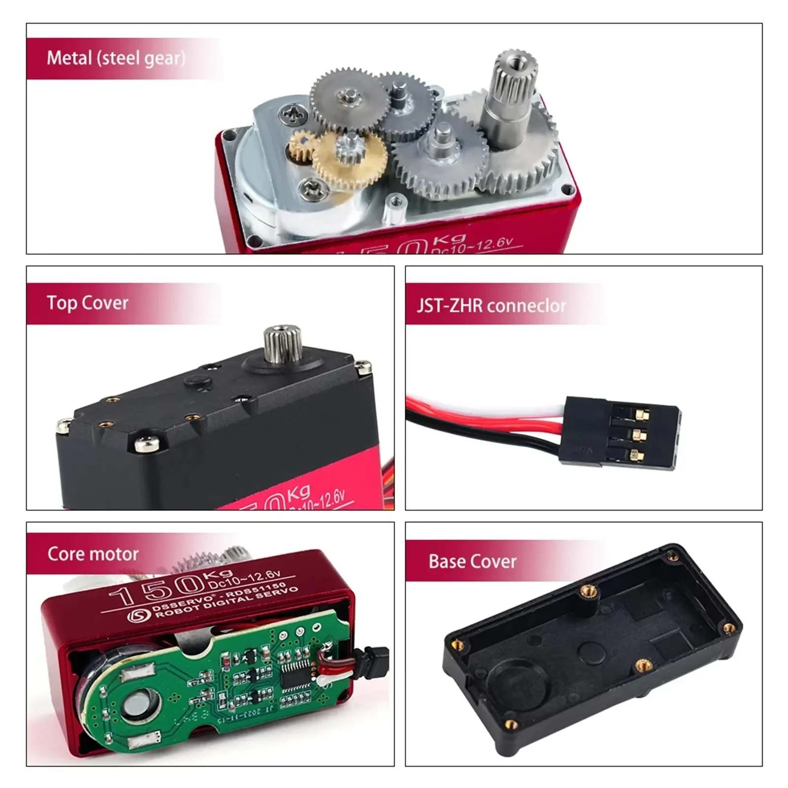 RDS51150 150 كجم ميتال جير أجهزة رقمية 12 فولت عزم دوران عالي IP66 مقاوم للماء مع دعامات U للروبوتات