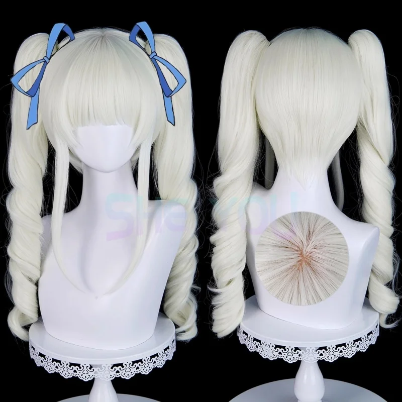 アニメトドゆりかコスプレウィッグライトゴールデンウィッグコスプレ耐熱合成かつらハロウィンカーニバルパーティーコスチューム用