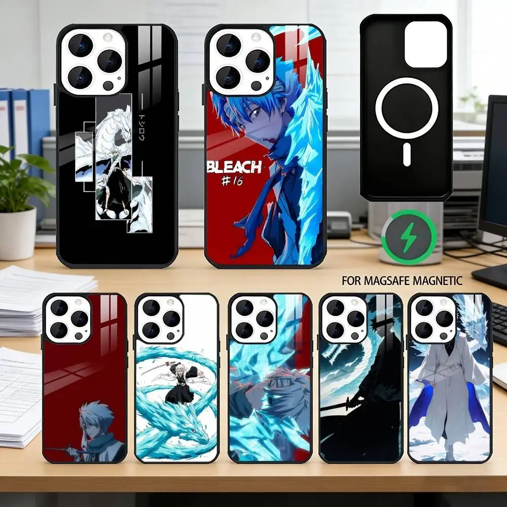 

Toshiro Hitsugaya Ice Dragon Bleach Phone Case For iPhone17,16,15,14,13,12,11 Plus,Pro Magnetic with Magsafe Wireless Charging