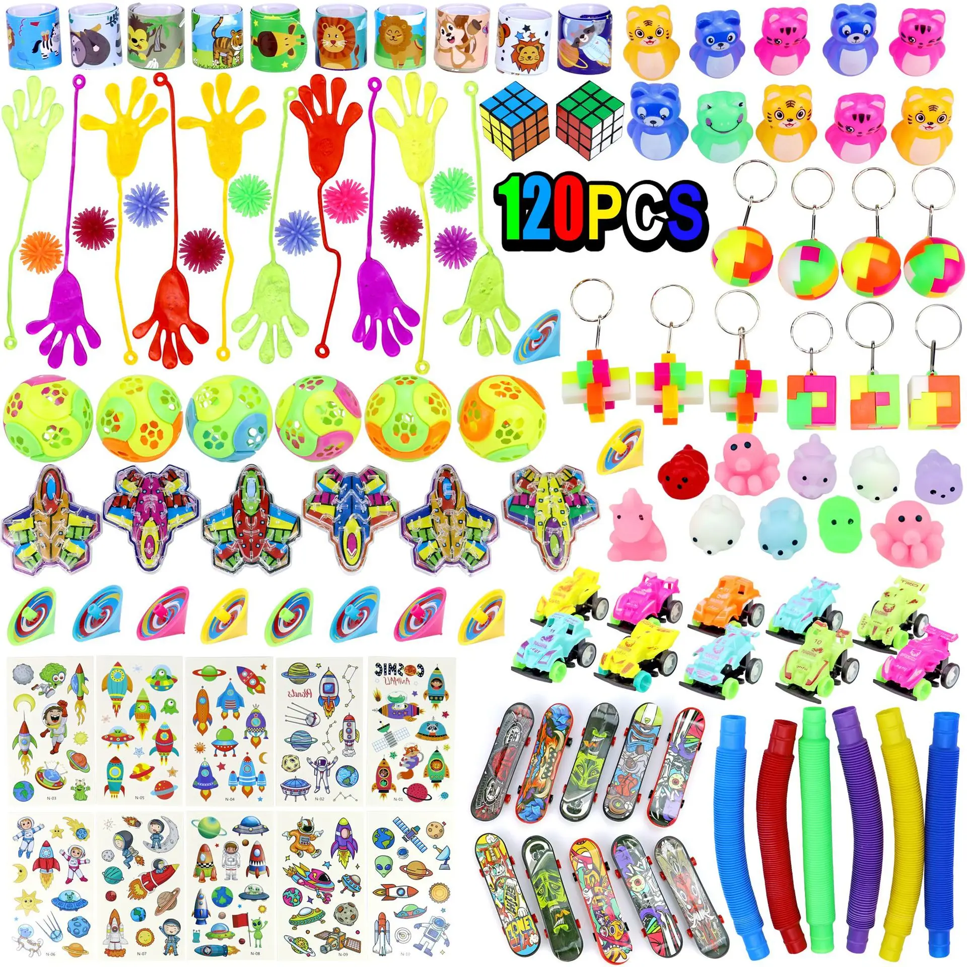 

120pcs Kids Birthday Party Favors Gift Small Toys Combination Giveaway Pinata Stuffing Supplies Carnival Prizes Wedding Favors