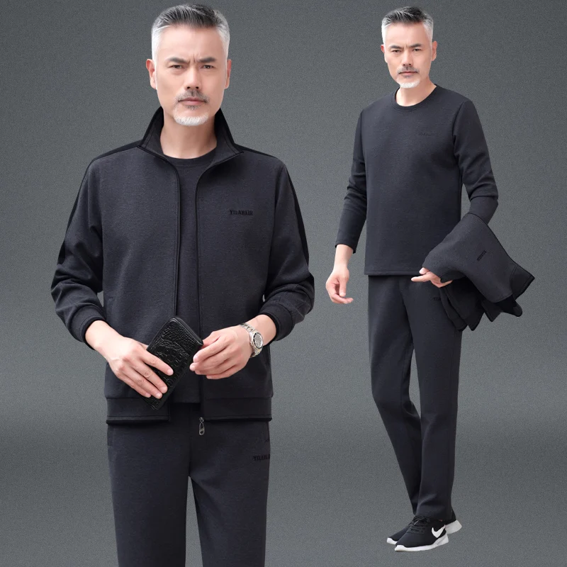 

Loose Men's Running Sportswear Set for Middle-Aged And ly Fathers Spring Autumn Hoodie Casual Running Outfit