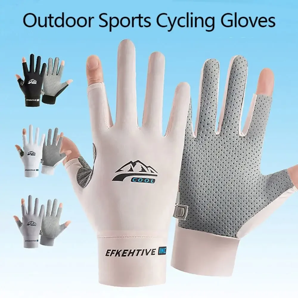 Guantes de pantalla táctil transpirables para deportes al aire libre, guantes de ciclismo para correr, guantes de protección solar de verano, guantes de pesca, manoplas antideslizantes para hombres y mujeres