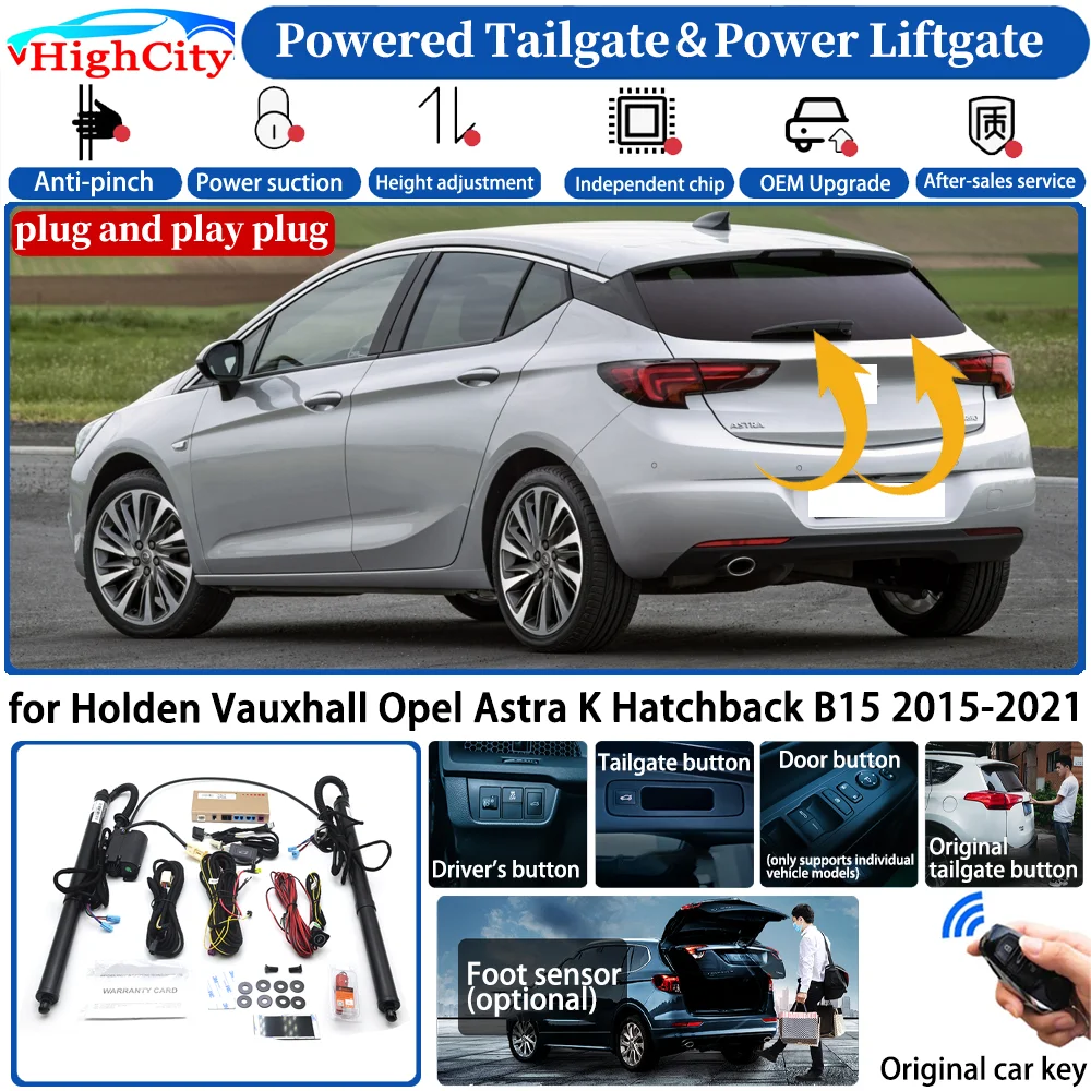 for Holden Vauxhall Opel Astra K Hatchback B15 2015-2021 Automatic Smart Powered Tailgate Power Liftgate System Trunk Lift Kit