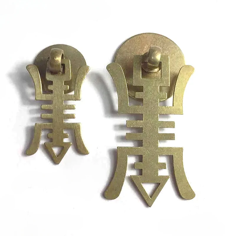 COTOM 4 PCS Chinese Style Antique Pure Copper Pull Handles for Wardrobe Drawer Door Handles Dresser Pull Handle