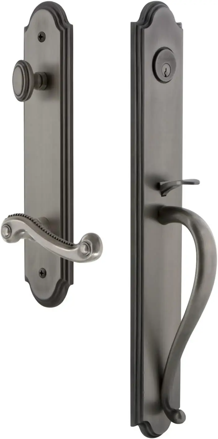 Grandeur Arcpro_Eset_238_Fg Arc - Keyed Different - Solid Brass Full Plate Single Cylinder Keyed Entry Handleset With Provence