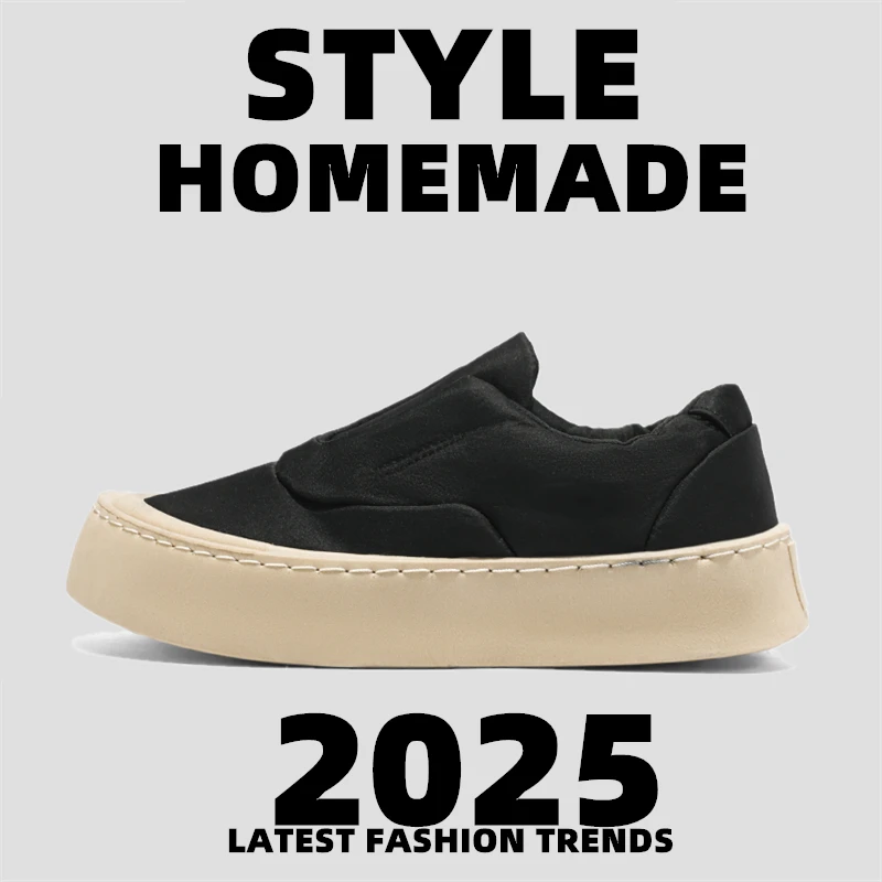 

Летние легкие повседневные кроссовки, прочные цельные лоферы на толстой подошве, дышащая обувь из ледяного шелка