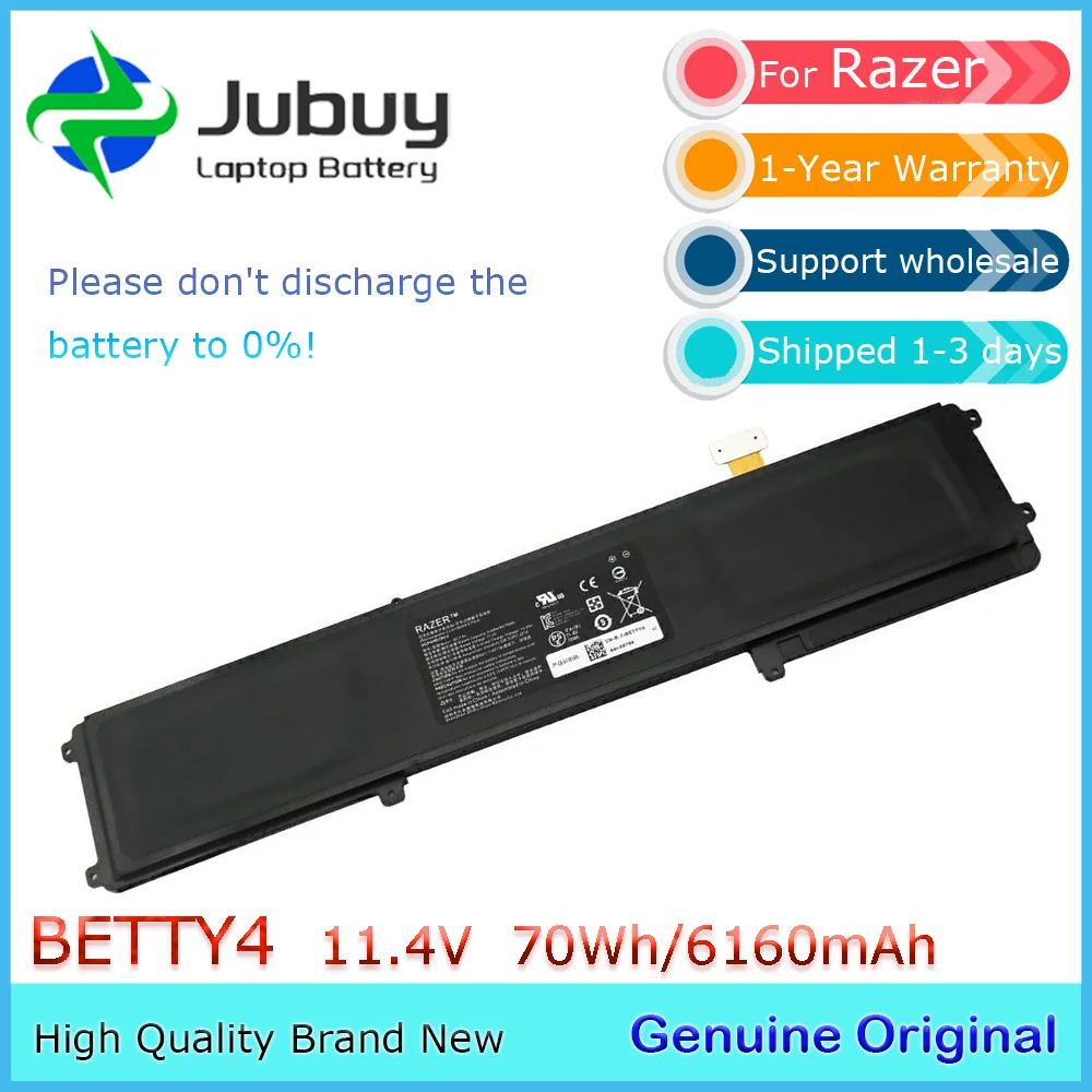 BETTY4 11.4V 70Wh Original Laptop Battery for Razer Blade 2016 14